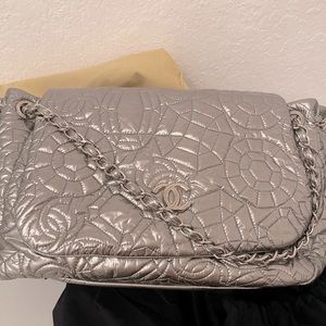 Chanel metallic handbag- excellent condition with tag and dust bag